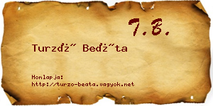 Turzó Beáta névjegykártya